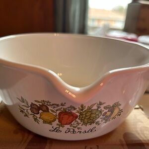 Le Persil White Ceramic Bowl with Floral Design
